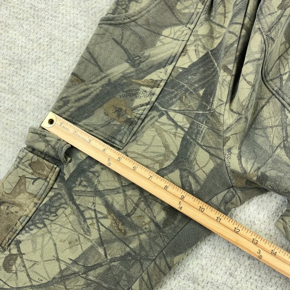 Vintage Jerzees Camo Sweatpants Men‎ Medium Cargo Jogger 90s Y2K USA Hardwoods